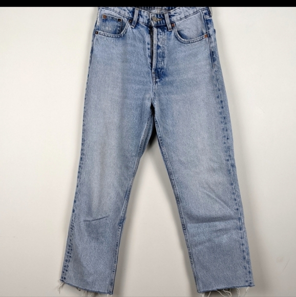 Like New - Zara Button Fly Jeans Size 4/36 - Picture 1 of 6